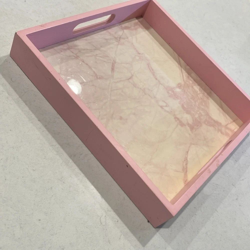 Pink Marble color‎ Decorative Tray HOBBY LOBBY 12x12in
